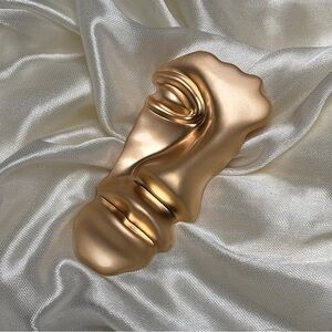 Abstract Gold Face Brooch